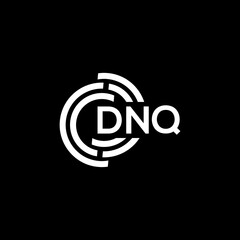 DNQ letter logo design on black background. DNQ creative initials letter logo concept. DNQ letter design.