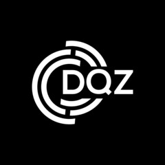 Obraz premium DQZ letter logo design on black background. DQZ creative initials letter logo concept. DQZ letter design.