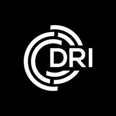 DRI letter logo design on black background. DRI creative initials letter logo concept. DRI letter design.