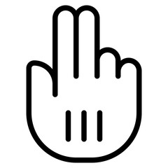 hand outline style icon