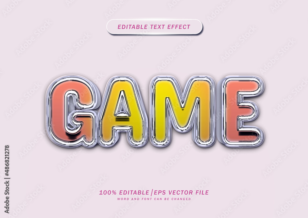 Poster realistic style text effect editable
