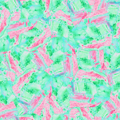 Summer background in green and pink colors