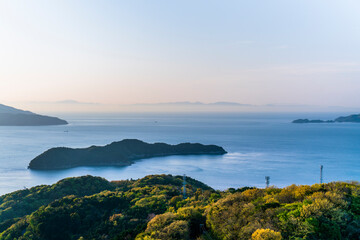 山口県上盛山展望台から見える横島