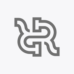 RR monoline logo. This logo looks luxurious, classic but also modern.