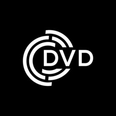 DVD letter logo design on black background. DVD creative initials letter logo concept. DVD letter design.