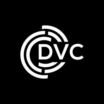 DVC letter logo design on black background. DVC creative initials letter logo concept. DVC letter design.