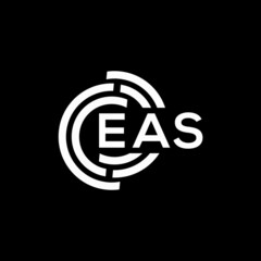 EAS letter logo design on black background. EAS creative initials letter logo concept. EAS letter design.