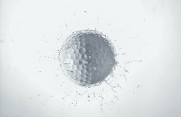 golf ball dropping into waterball

golf ball dropping into water top view
 