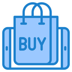 mobilephone blue style icon