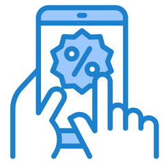 mobilephone blue style icon