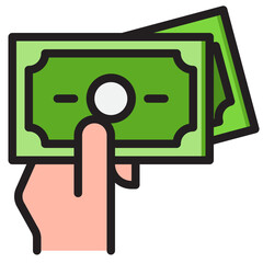 money color line style icon