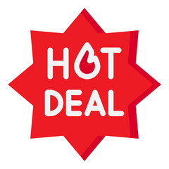 hot deal flat style icon