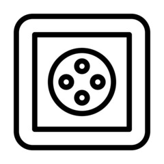 cee 7 5 socket line icon vector. cee 7 5 socket sign. isolated contour symbol black illustration