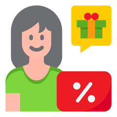 woman flat style icon