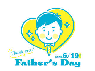 父の日のロゴデザインイラスト素材