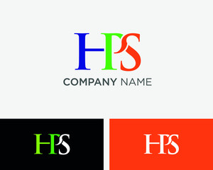 HPS Letter Logo Design template