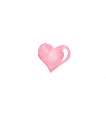 pink heart isolated on white