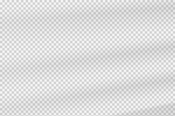 Window shadow vector overlay on transparent background. Natural scene of realistic soft lighting