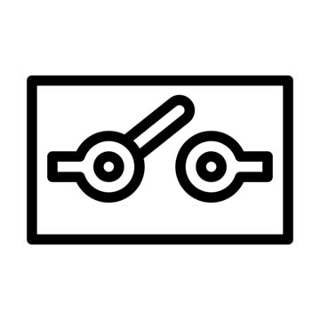 spst electrical mechanism line icon vector. spst electrical mechanism sign. isolated contour symbol black illustration