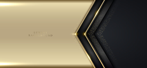 Modern luxury banner template design black triangles