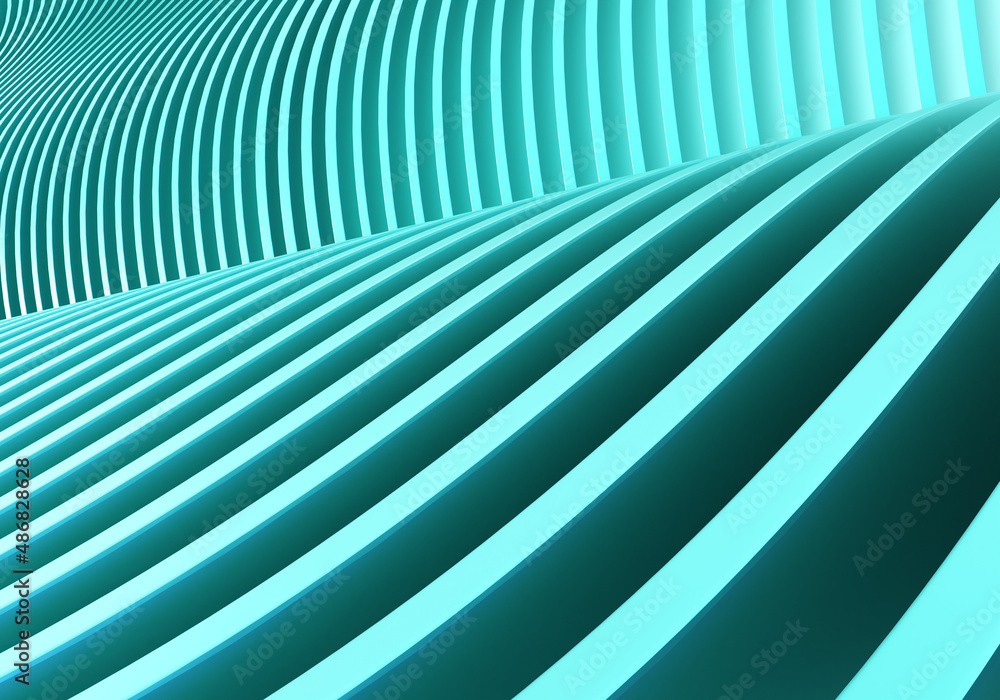 Poster turquoise background with lines. geometric background with parallel stripes. abstract background for