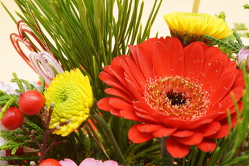 花のお正月飾り