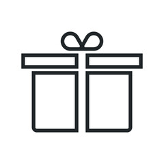 Gift icon sign vector template black
