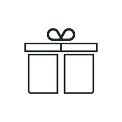 Gift icon sign vector template black

