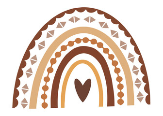 Cute boho rainbow kids illustration