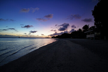sunset on the beach in Eneko Island Marshall Islands
