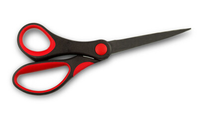 new paper scissors isolated on white background