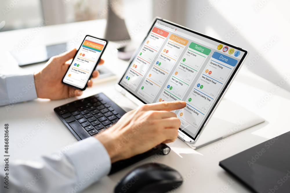 Poster Project Manager Using Agile Software