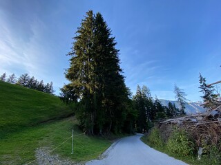 Schlinglberg Schwaz Inntal Tuxer Alpen Tirol &Ouml;sterreich im Sp&auml;tsommer Herbst 