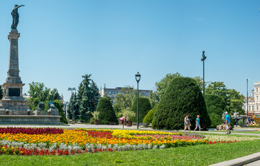 Naklejka premium Monument of Freedom at the center of city of Ruse, Bulgaria