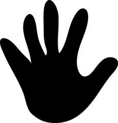 Hand vector icon on eps 8 with a white background.eps