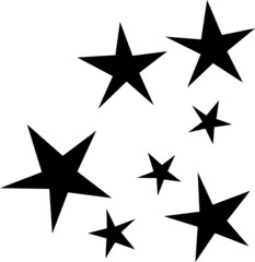  Stars sparkle icon flat vector illustration.eps