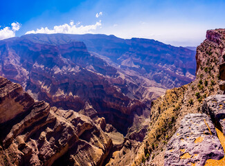Beautiful Canyon in Oman around Wadi Ghul