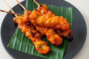 grilled chicken skewer in Asian style