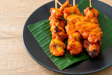 grilled chicken skewer in Asian style