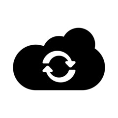 Cloud Sync Icon Design Vector Template Illustration