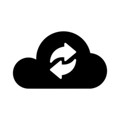 Cloud Sync Icon Design Vector Template Illustration