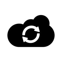 Cloud Sync Icon Design Vector Template Illustration