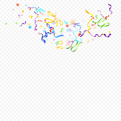 ribbon spiral confetti carnival color shine gift