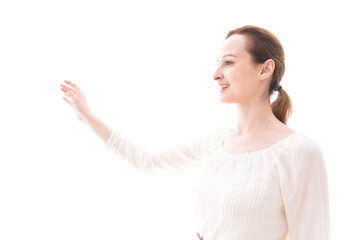 笑顔の若い女性ポートレート