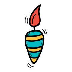 Birthday candle . Vector design illustration. Invitation card, banner. Vector isolated design element. Isolated vector set. Celebrate party.