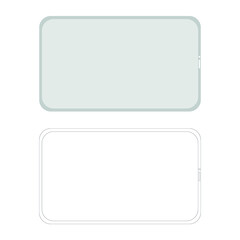 Vector image of a tablet on a white background