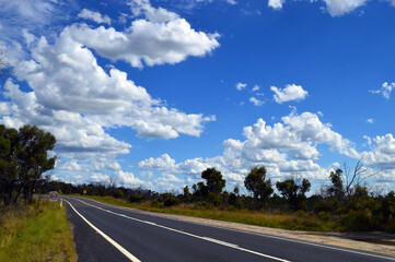 A view of the countryside along Chifley Drive near Clarence, NSW