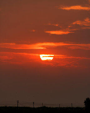 Sunset On River banks, Haripur River Bank, Sangli, Maharashtra, India