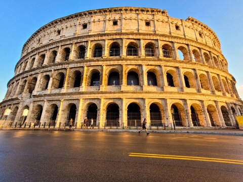 Panorama of Colosseum in Rome Italy 
