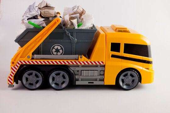 Toy children's garbage truck, garbage collection service
